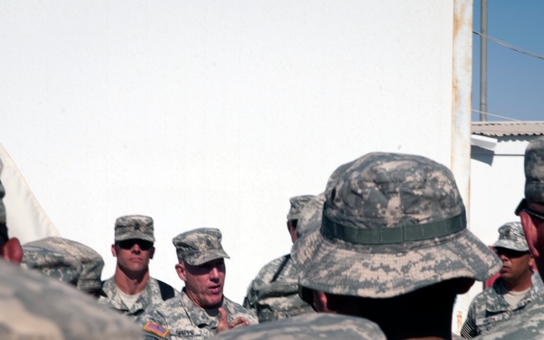 Army leadership visits troops in Jordan