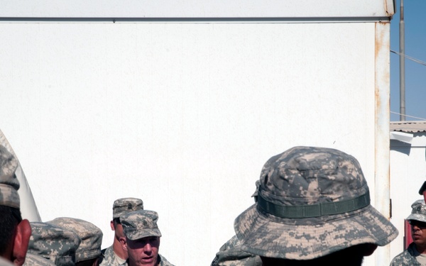 Army leadership visits troops in Jordan