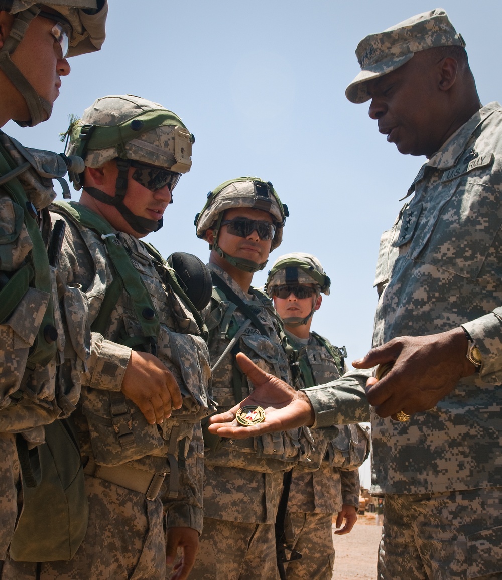 Vice Chief of Staff of the Army speaks with soldiers