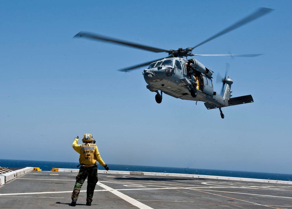 MH-60S Sea Hawk helicopter takes off