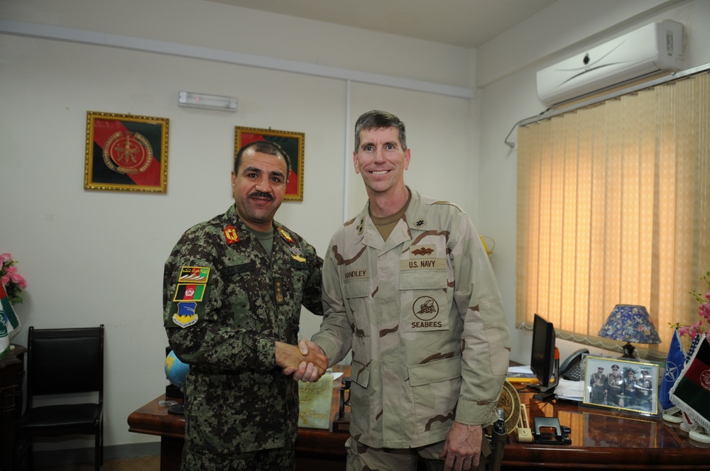 Admiral Handley visits Task Force Stethem in Kandahar