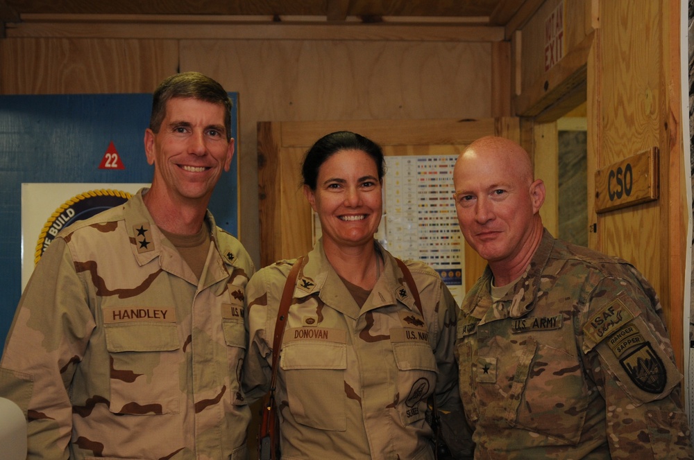 Admiral Handley visits Task Force Stethem in Kandahar