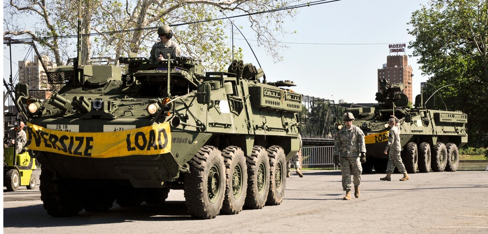 Strykers rolling in