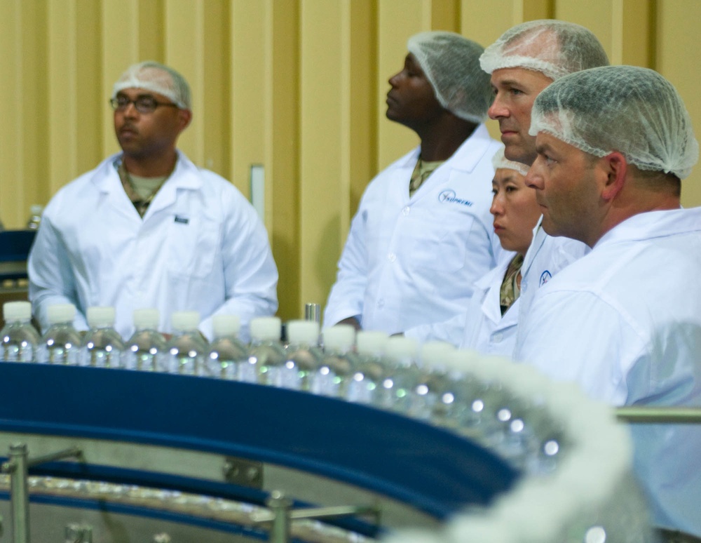 3rd ESC soldiers tour water bottling facility