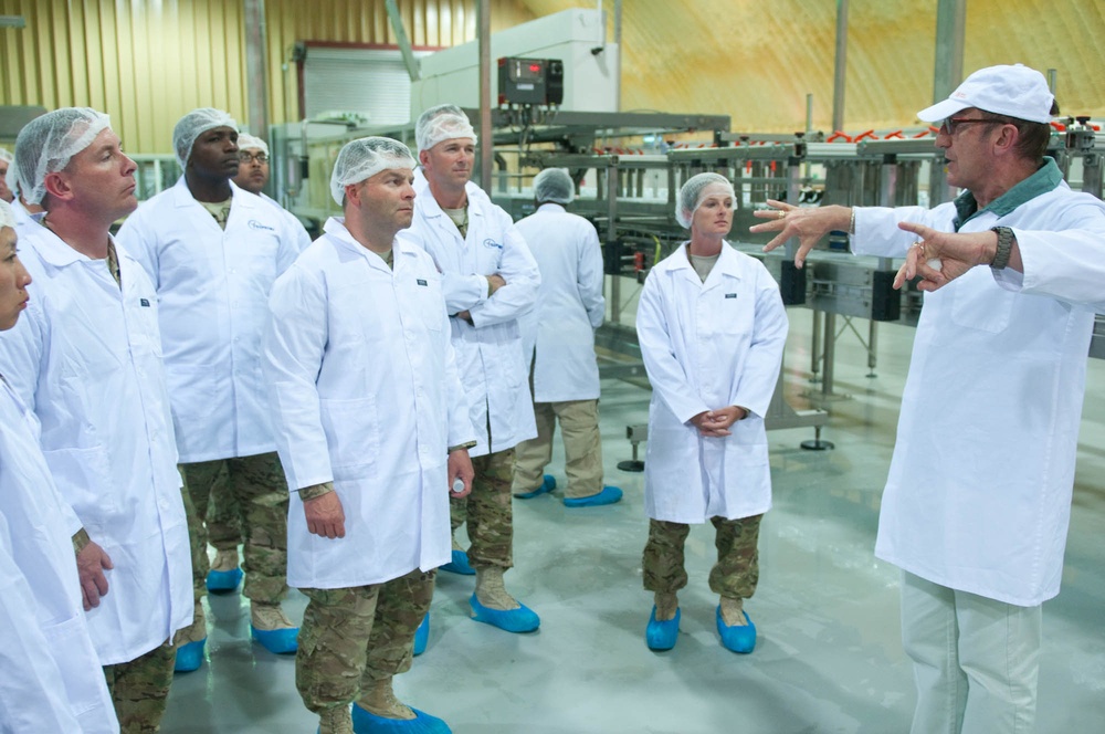 3rd ESC soldiers tour water bottling facility