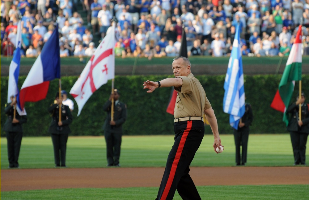 Three Illinois Guard Special Forces soldiers recognized at Wrigley Field