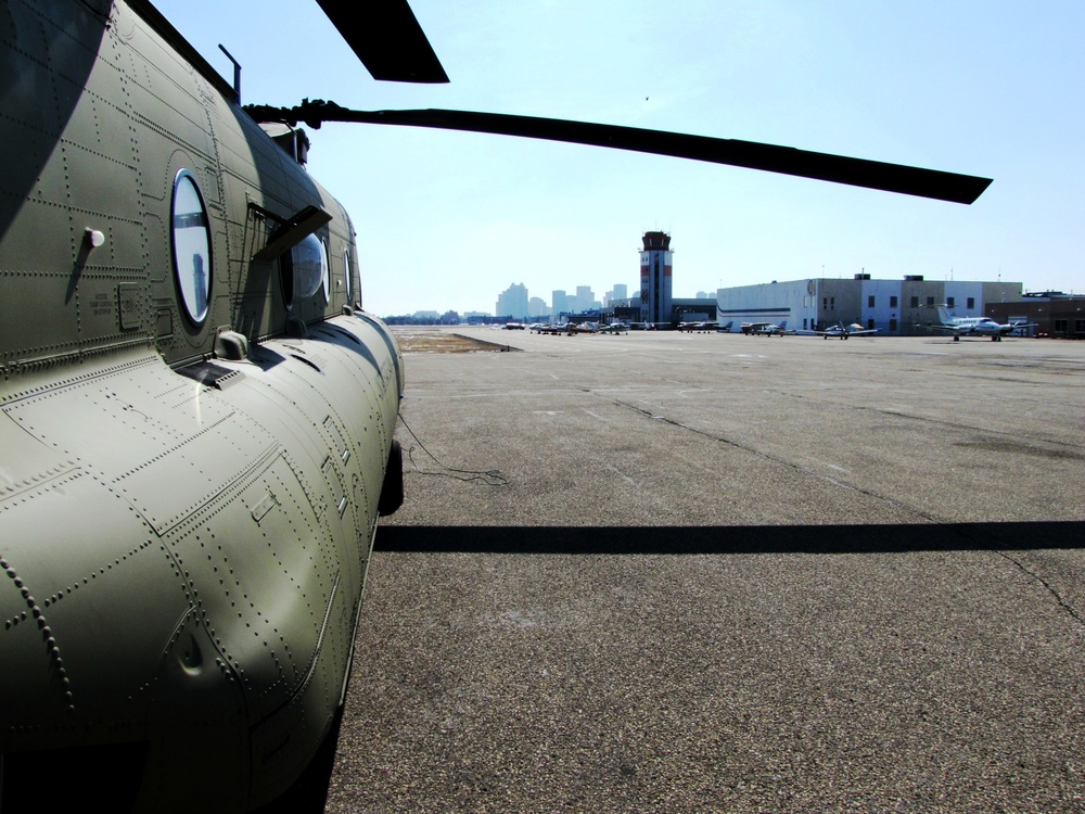 Chinook parked on ramp