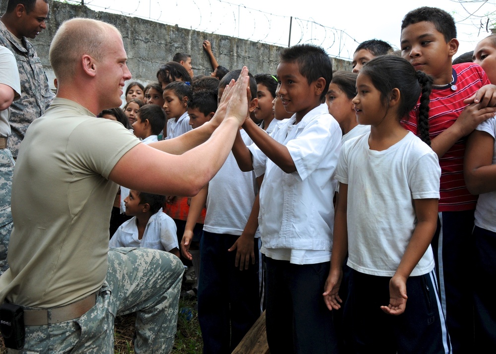 Beyond the Horizon soldiers work in Naco, Honduras