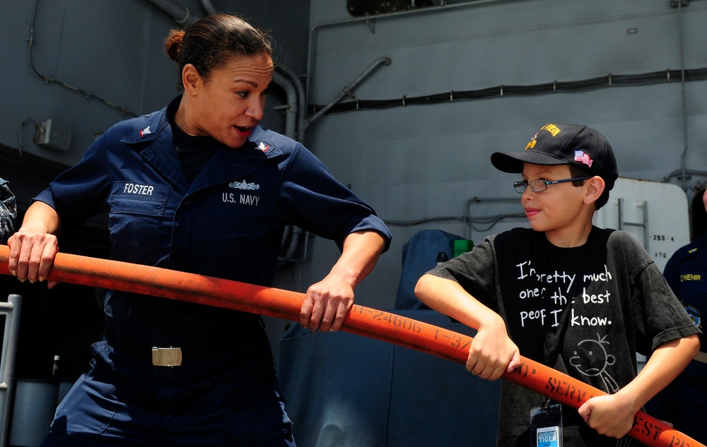 Holding a fire hose