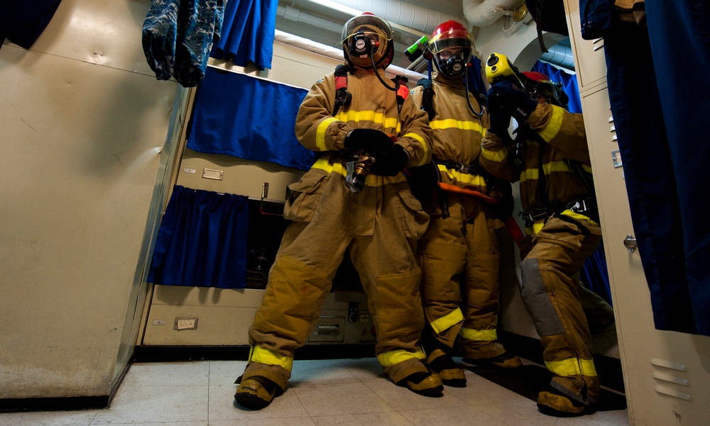 USS John C. Stennis sailors conduct exercise