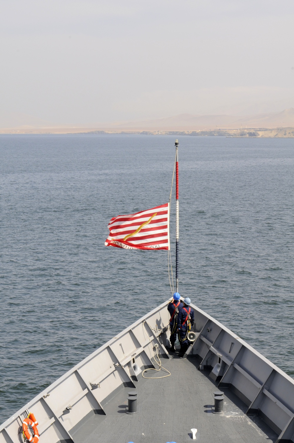 USS Underwood sailors at work