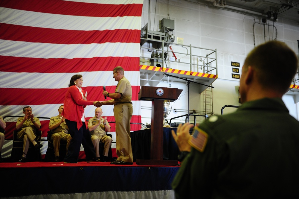 USS George H.W. Bush ceremony