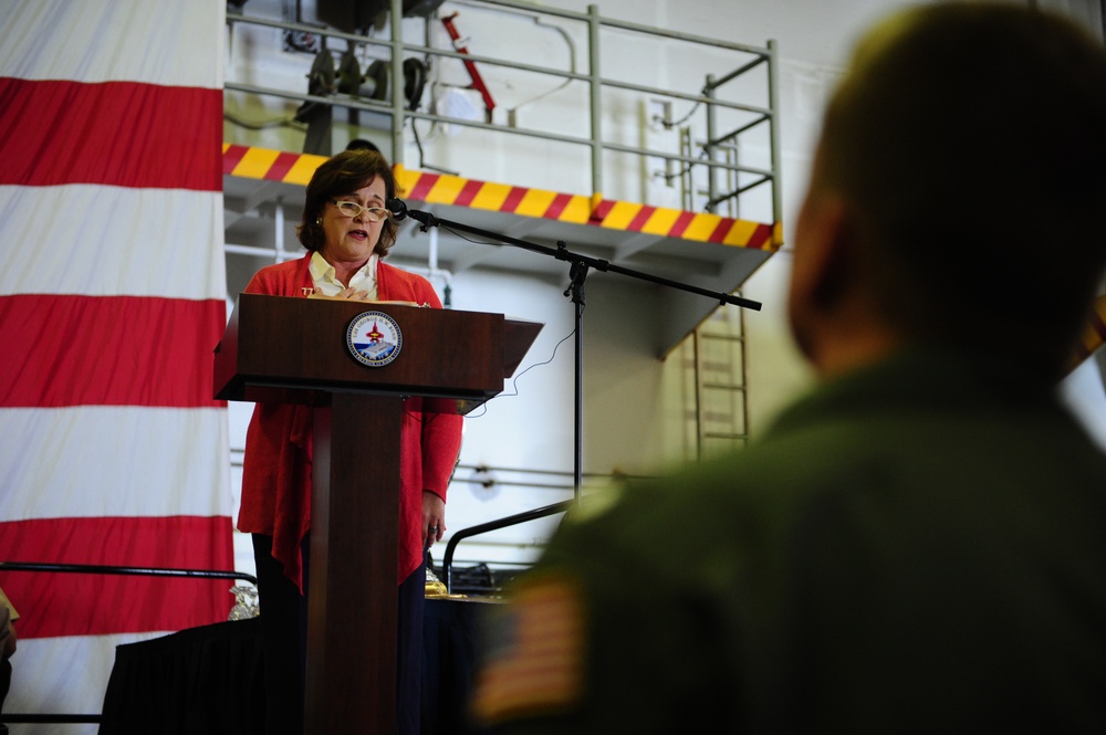 USS George H.W. Bush ceremony