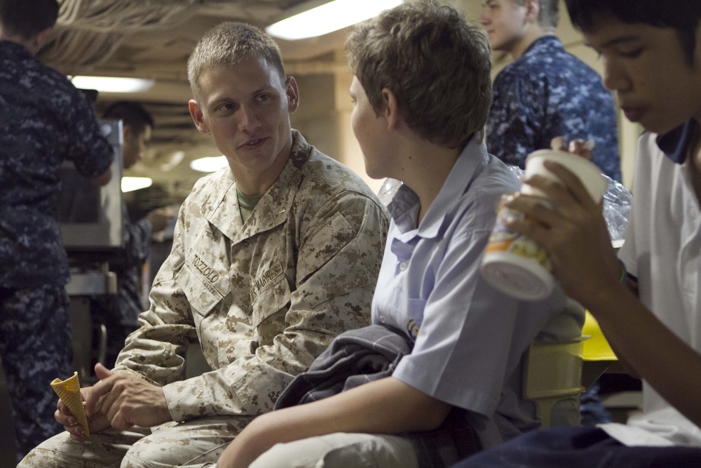 Unit Marines, ship's sailors visit schoolchildren in Thailand