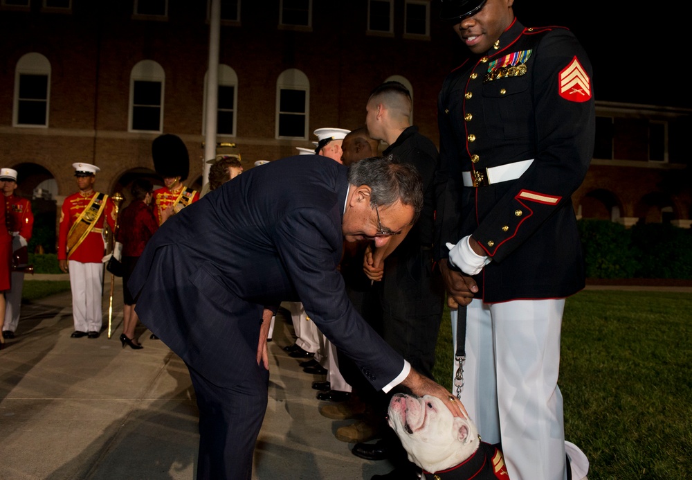 Evening parade at Marine Barracks Washington