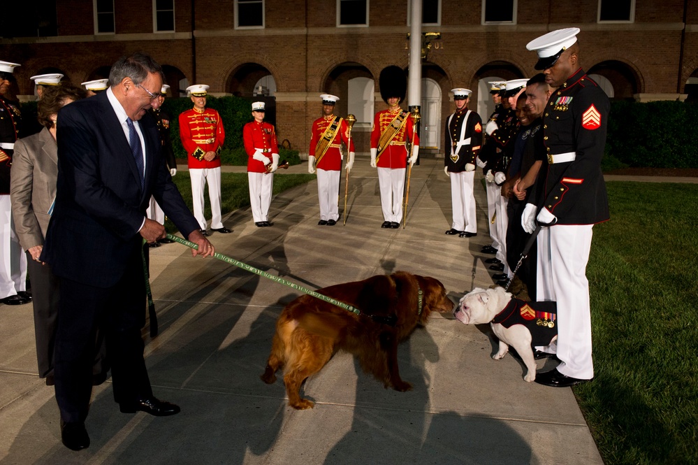 Evening parade at Marine Barracks Washington