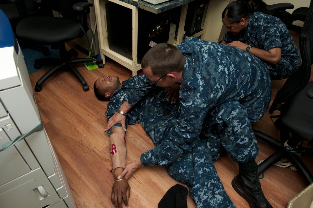 USS McCampbell medical training exercise