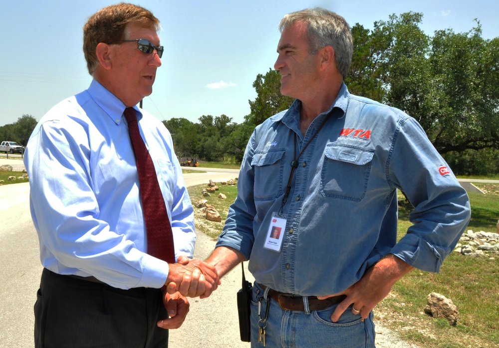 Hammack, Yonkers visit JBSA, discuss renewable energy