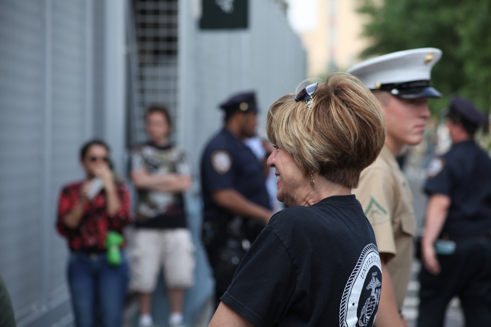 Marine welcomed during Fleet Week New York