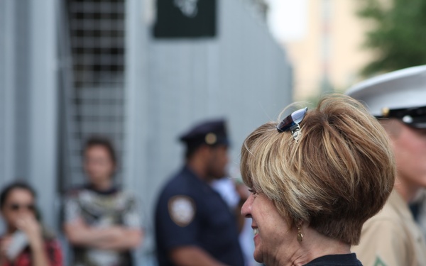 Marine welcomed during Fleet Week New York