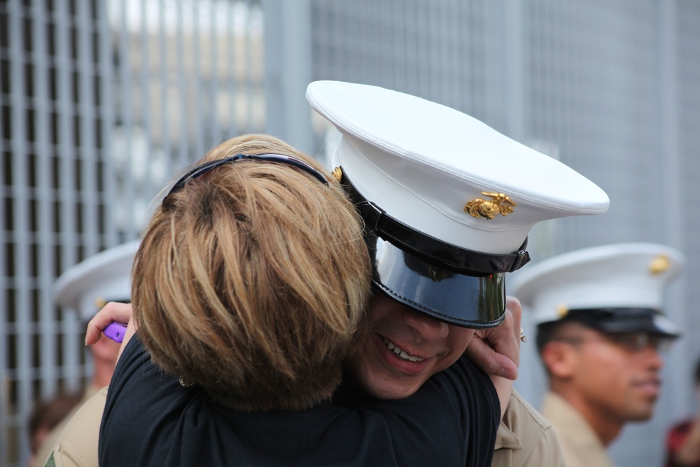 Marine welcomed during Fleet Week New York 2012