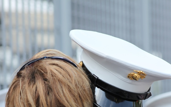 Marine welcomed during Fleet Week New York 2012