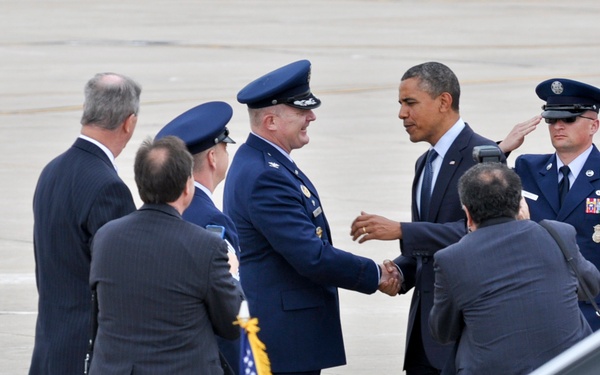POTUS lands at Buckley