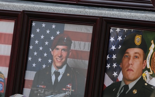 Photos displayed at memorial