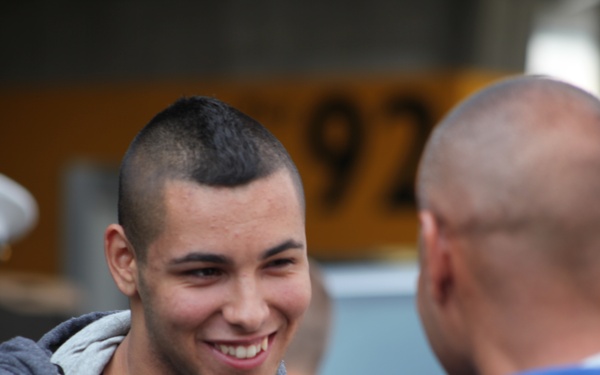 Family welcomes son, future Marine during Fleet Week New York 2012