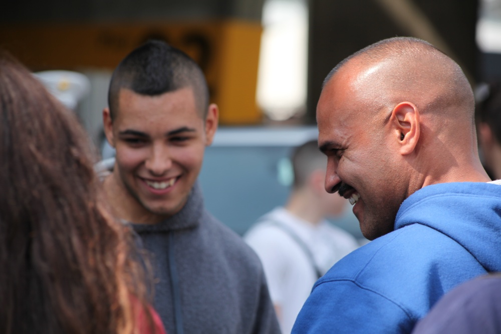 Family welcomes son, future Marine during Fleet Week New York 2012