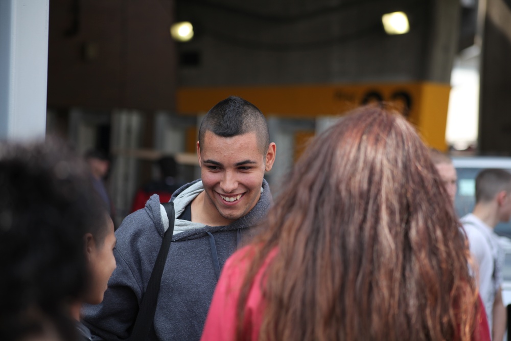 Family welcomes son, future Marine during Fleet Week New York 2012