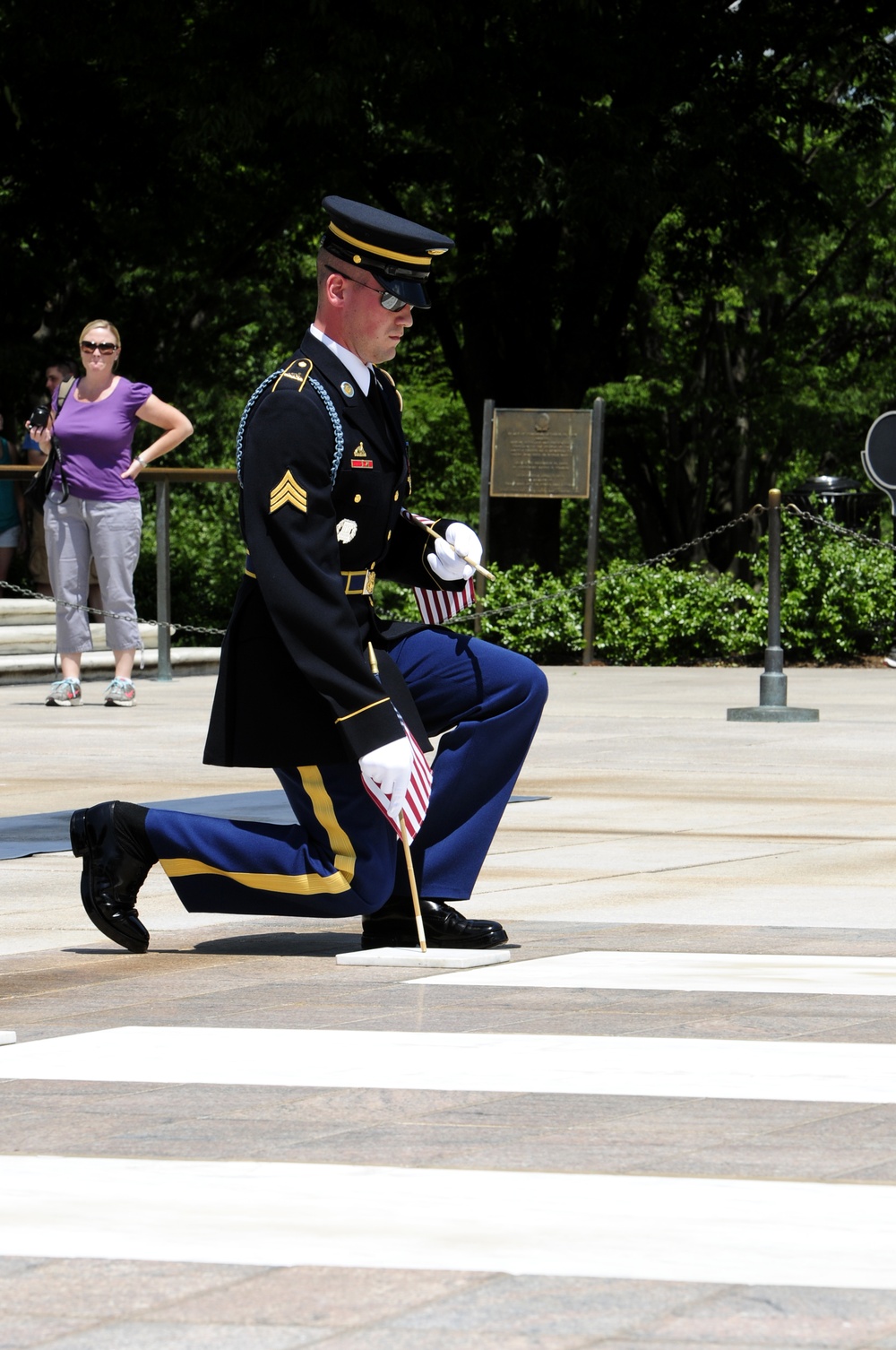 'Flags In' at the Tomb of the Unknown Soldier