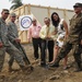 Soldiers celebrate building a schoolhouse for Hondurans