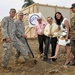 Soldiers celebrate building a schoolhouse for Hondurans