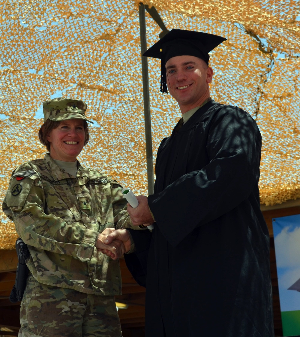 45th Sustainment Brigade soldier earns his diploma