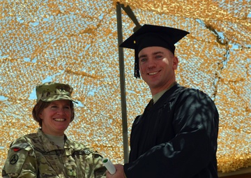 45th Sustainment Brigade soldier earns his diploma