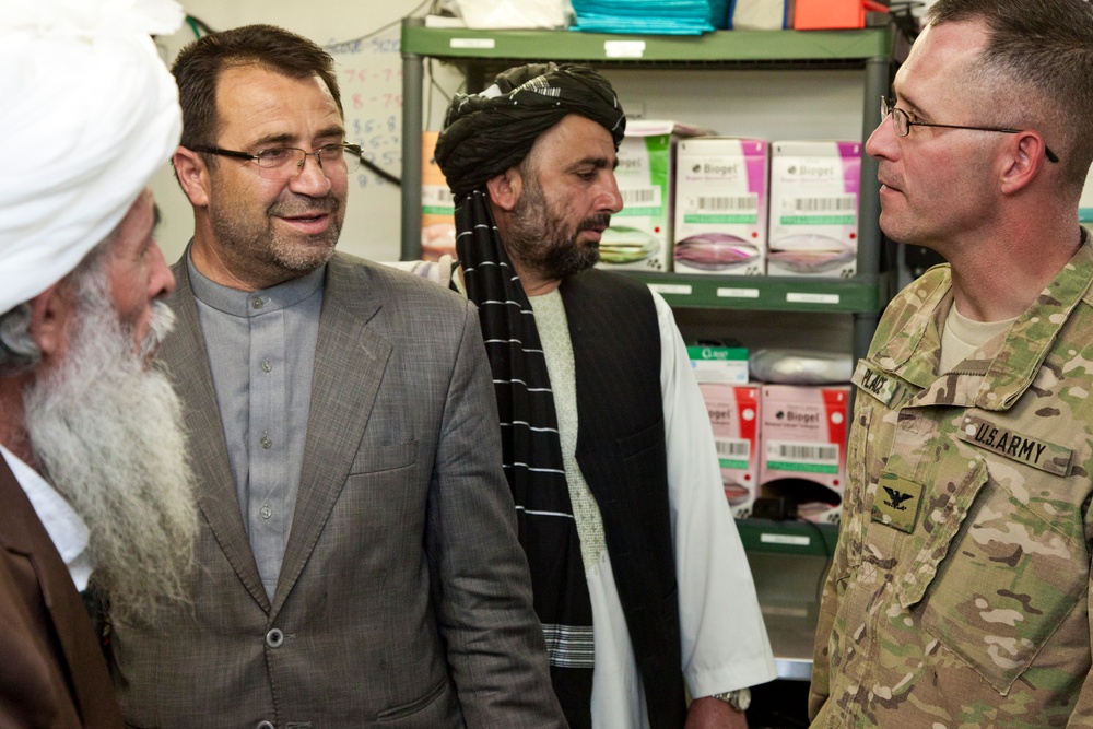 Helmand province Governor Gulab Mangal visits Camp Dwyer