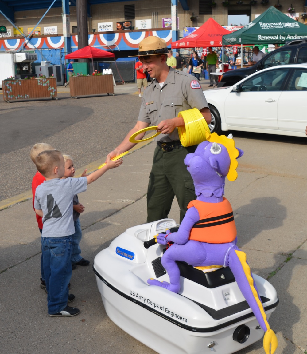 Seamoor, the water safety sea serpent, park rangers talk water safety