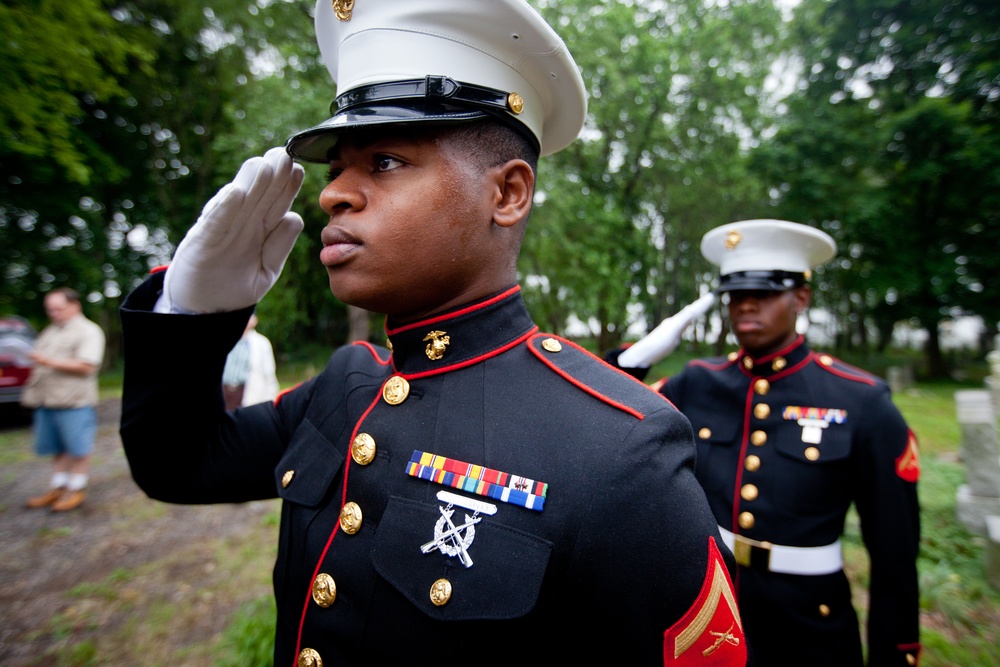 Marines honor Civil War veterans, place flags at graves - Fleet Week New York 2012