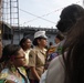 Female Marines and Girl Scouts tour the USCGC Eagle during NYC Fleet Week 2012
