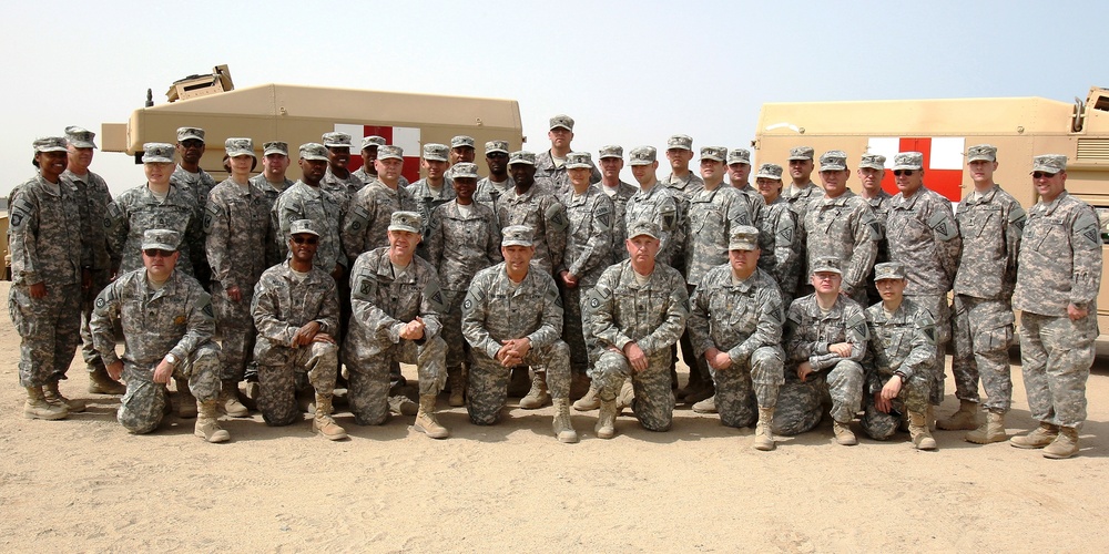 Unit photo of an Atlanta-based Army medical detachment, the Third Medical Command