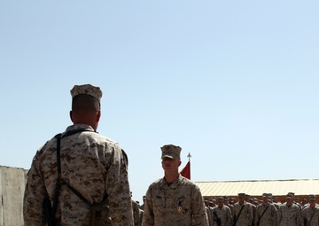 Combat Camera Marine awarded the Purple Heart