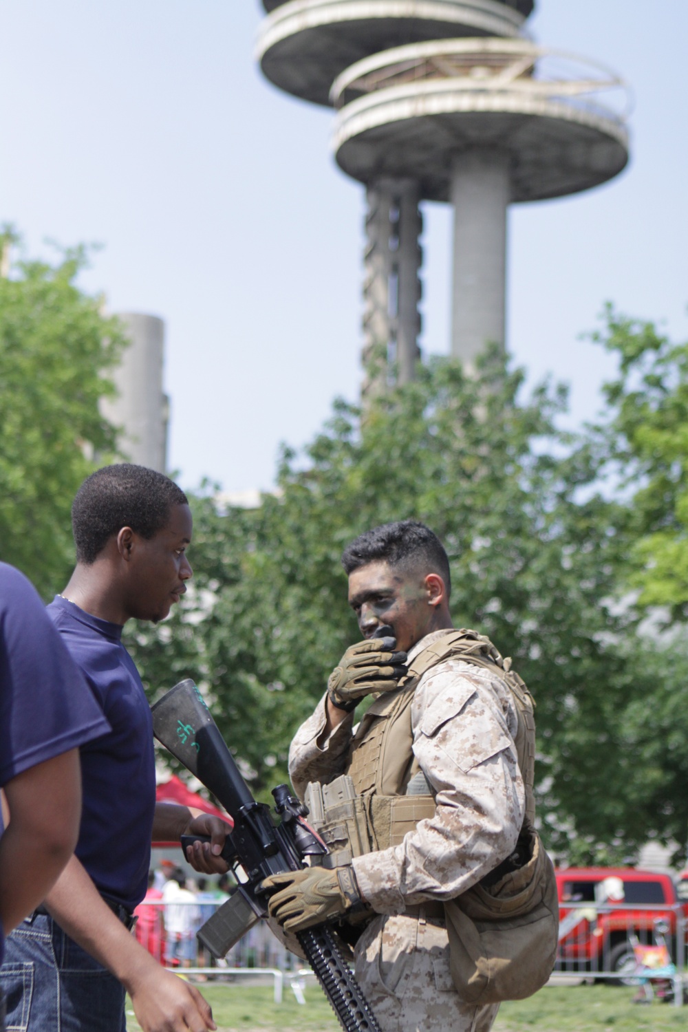 Marine helicopter raid at Corona Park - Fleet Week New York 2012