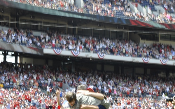 Airman returns from Afghanistan, surprises family at Braves game