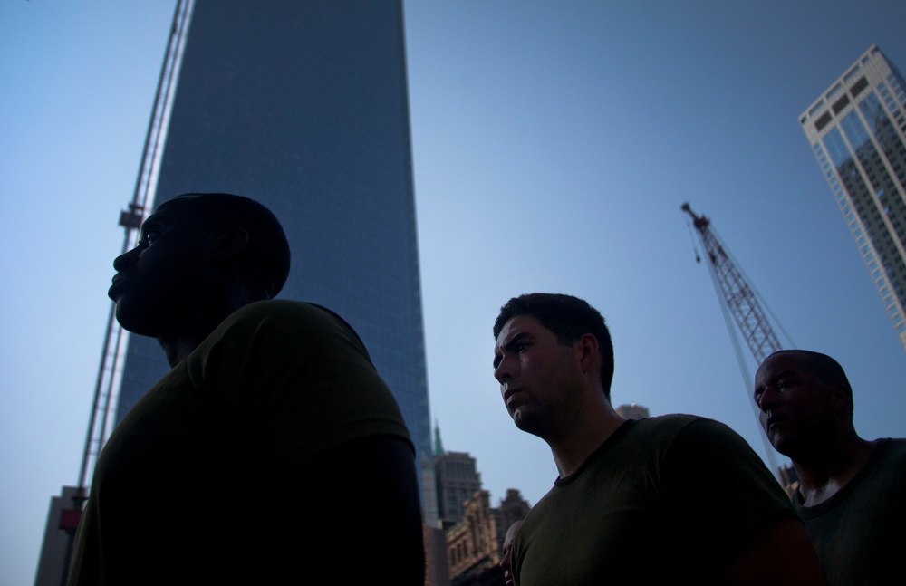 Marines run to Ground Zero, remember - Fleet Week New York