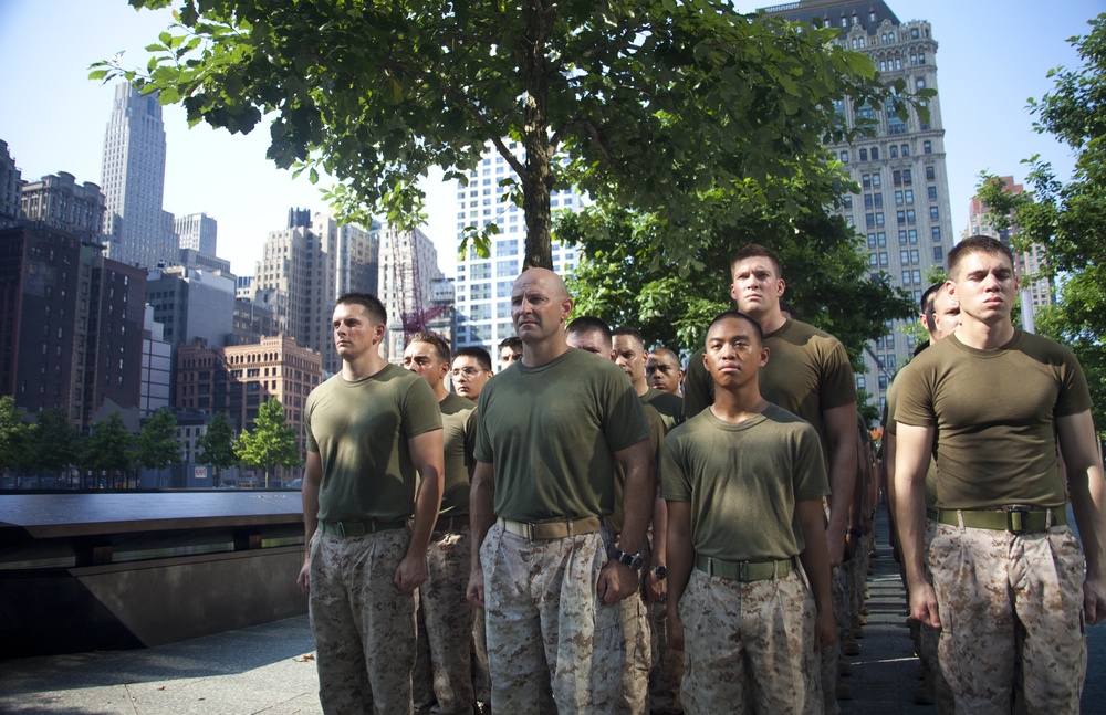 Marines run to Ground Zero, remember - Fleet Week New York