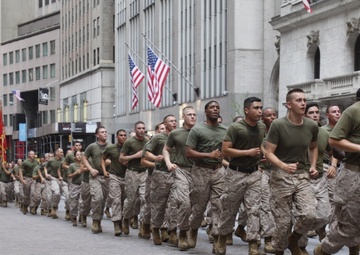 Marines run to Ground Zero - Fleet Week New York 2012