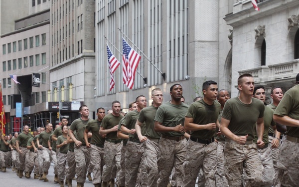 Marines run to Ground Zero - Fleet Week New York 2012