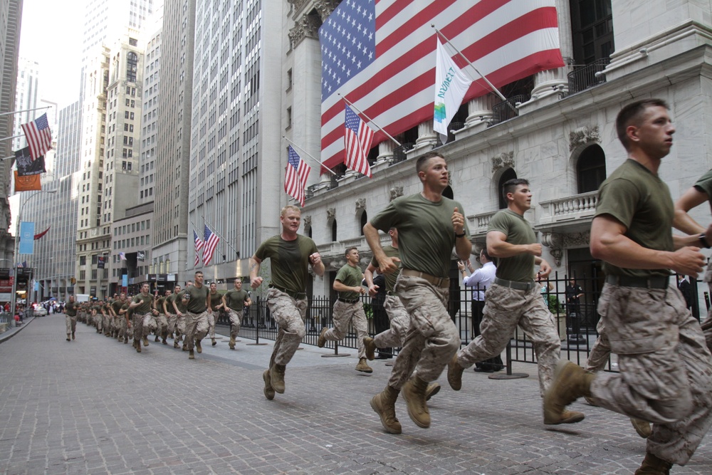 Marines run to Ground Zero - Fleet Week New York 2012