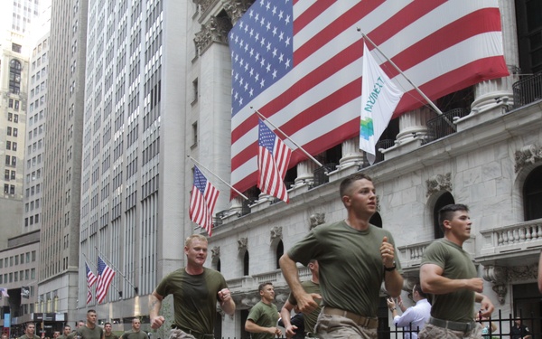 Marines run to Ground Zero - Fleet Week New York 2012